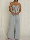 Lace-Up Bandeau Vest Top+Wide Leg Pants Suits