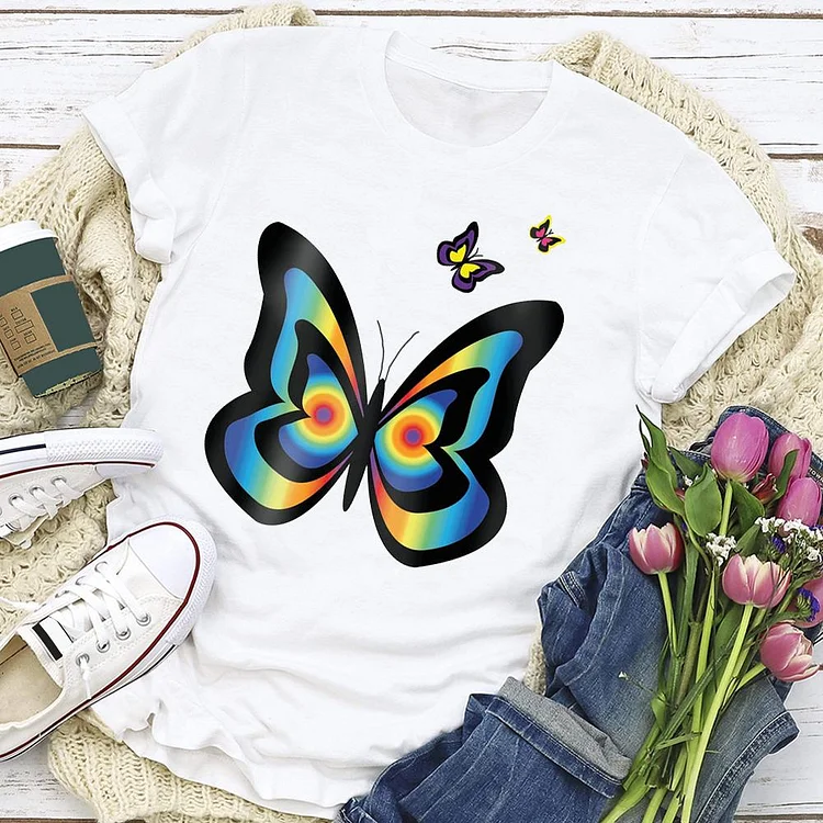 Colorful butterflies insect T-shirt Tee -04298-Annaletters