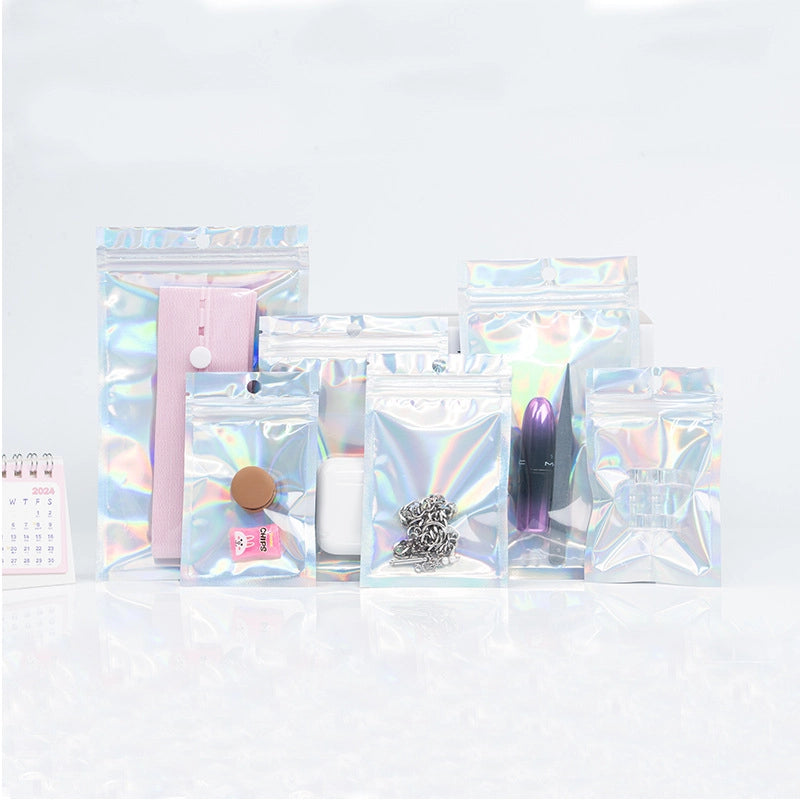 100 Pieces Minimalist Solid Color Plastic Storage Bag