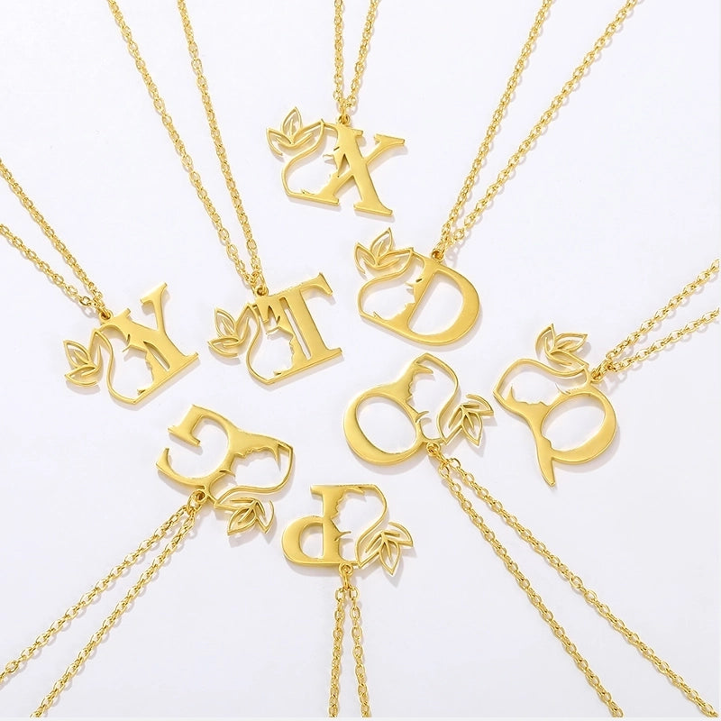 Minimalist Human Face Rabbit 304 Stainless Steel Pendant Necklace