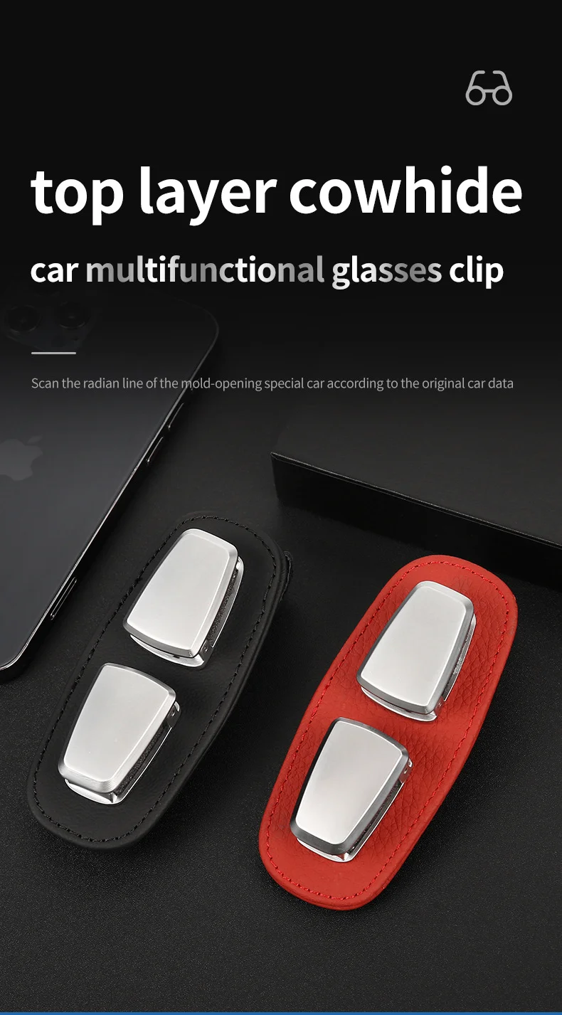 Car multifunctional double clip sun visor glasses clip card