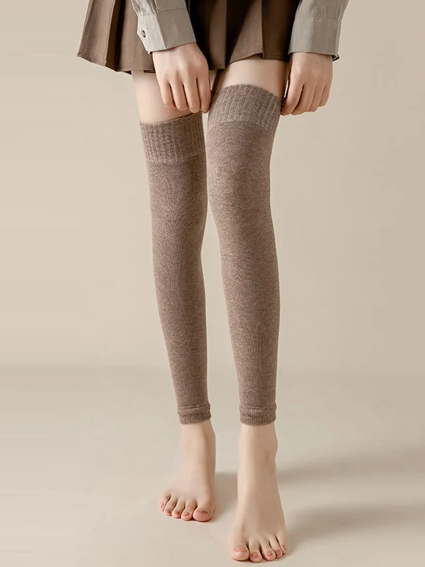 Casual Skinny Keep Warm Pure Color Leg Warmers Accessories
