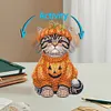 Acrylique t&ecirc;te tremblante citrouille chat - 5d bricolage artisanat ornement