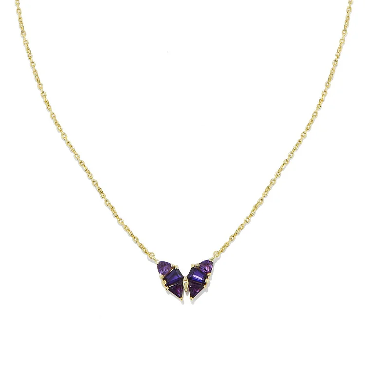 Women's Butterfly Zircon Necklace