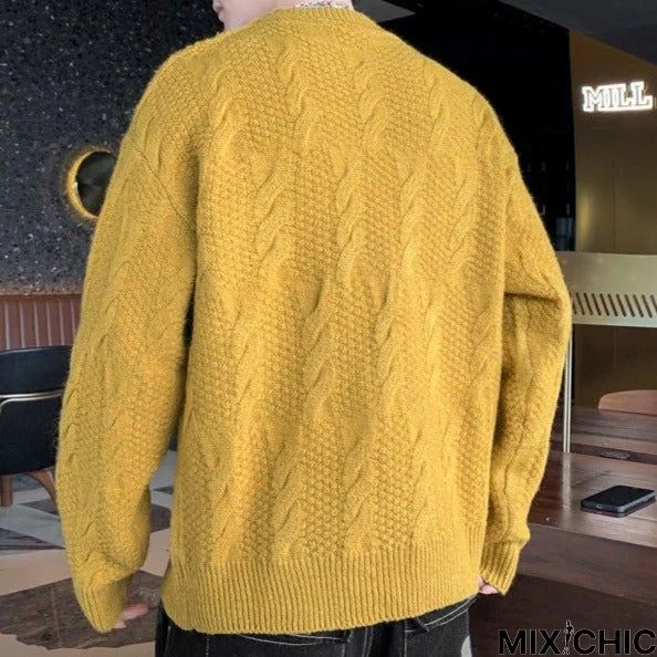 Men's Warm Round Neck Sweater