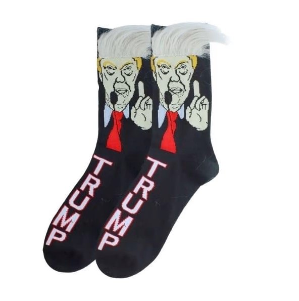 2024 Socks Famous Speaker Socks Black With Funny White Hair