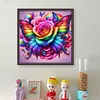 Colorful Butterfly And Roses-11CT Stamped Cross Stitch 45*45cm/17.72*17.72in tapestrymarket