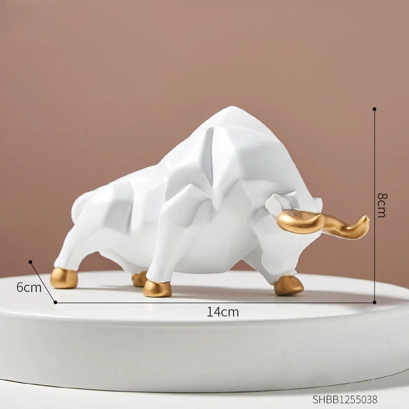 Modern Bullfighting Resin Decoration Bionic Design Animal Model Desktop Small Sculpture Interior Decoration Decoration Gift