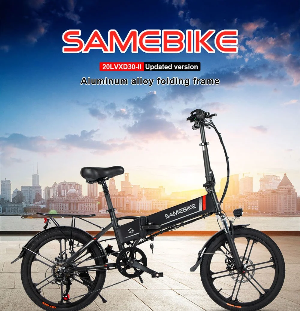 SAMEBIKE 20LVXD30 II Folding Electric Bike 20 Inch Tires 350W Motor 10.4Ah  Battery Max 35 KPH (Updated Version)