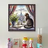 Cat By The Window-11CT Stamped Cross Stitch 40*40cm/15.75*15.75in tapestrymarket