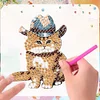 6Pcs Diamond Painting Western Kitten Fridge Magnet for DIY Art Crafts