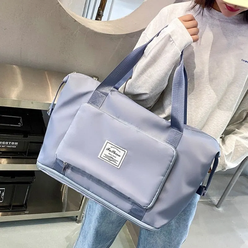 Unisex Oxford Handbags Outdoor Waterproof Foldable Travel Bag Large Capacity Tote Bag Gym Shoulder Bag Women's Bag Handbags2021