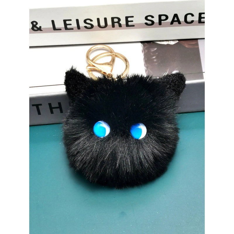 Plush Pendant Cat Keychain Blush Cat Ball Cartoon Hand-made Pendant Shake Tone Hot Doll Pendant