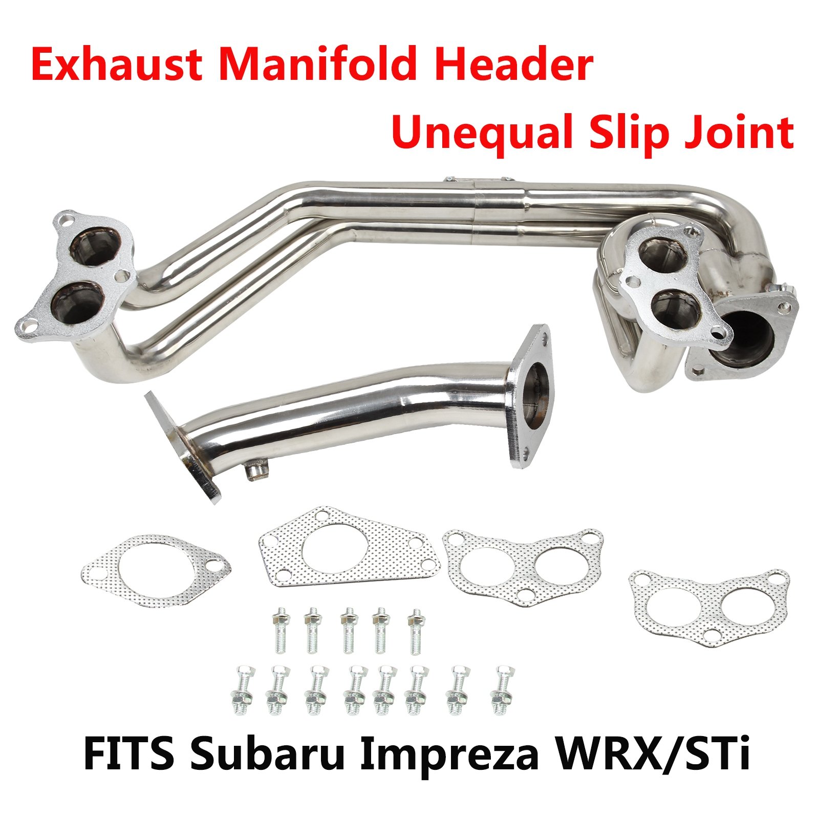 Unequal Slip Joint Exhaust Manifold Header & UpPipe FITS Subaru Impreza