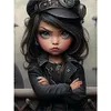 >SALE<5D DIY Full Round Drill Diamond Painting Sweet Cool Girl Kit Home Decor 30x40cm