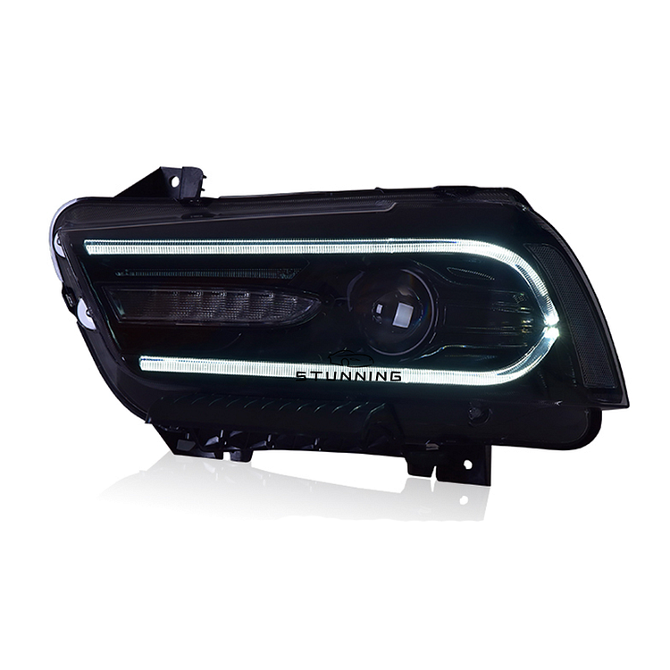 Upgrade LED DRL dynamic HID Xenon headlight headlamp assembly for Dodge Charger SXT 2011-2014 head lamp head light plug and play ITN Auto
