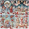 (US Only)4pcs Xmas Angel - Diamond Painting - Partial Special Shaped Drill (Canvas|30*30cm)