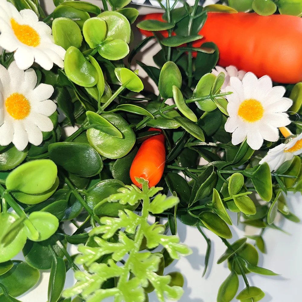 Easter Wreath Daisy Eucalyptus Leaf Radish Wreath Ornament
