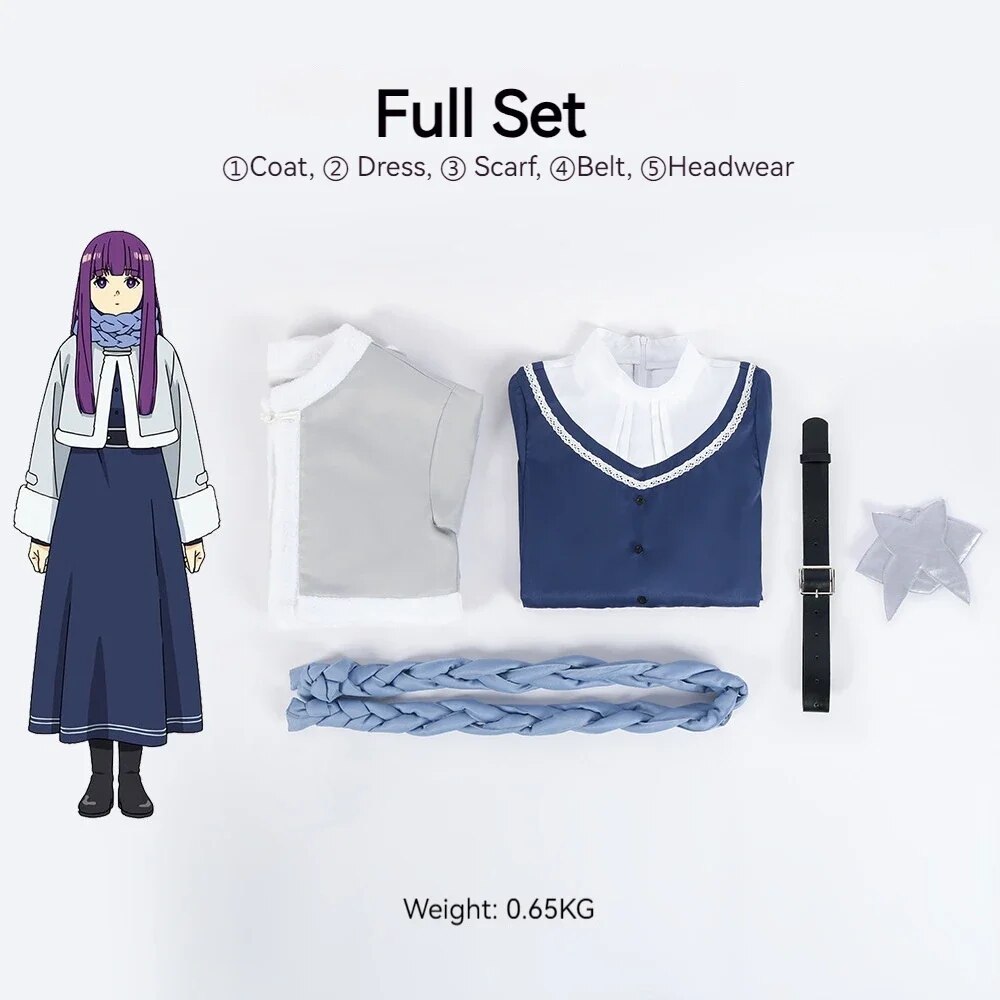 [Wetrose] In Stock Fern Winter Cosplay Costume Ferun Frieren Coat Scarf Beyond Journey's End Sousou no Furiiren Anime Set