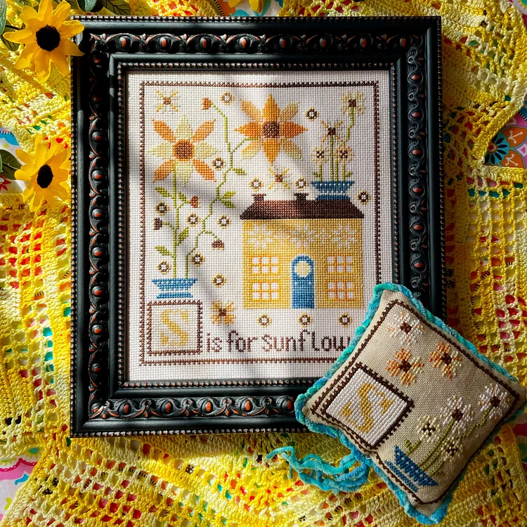 S is for Sunflower -  Duo Cross Stitch Pattern