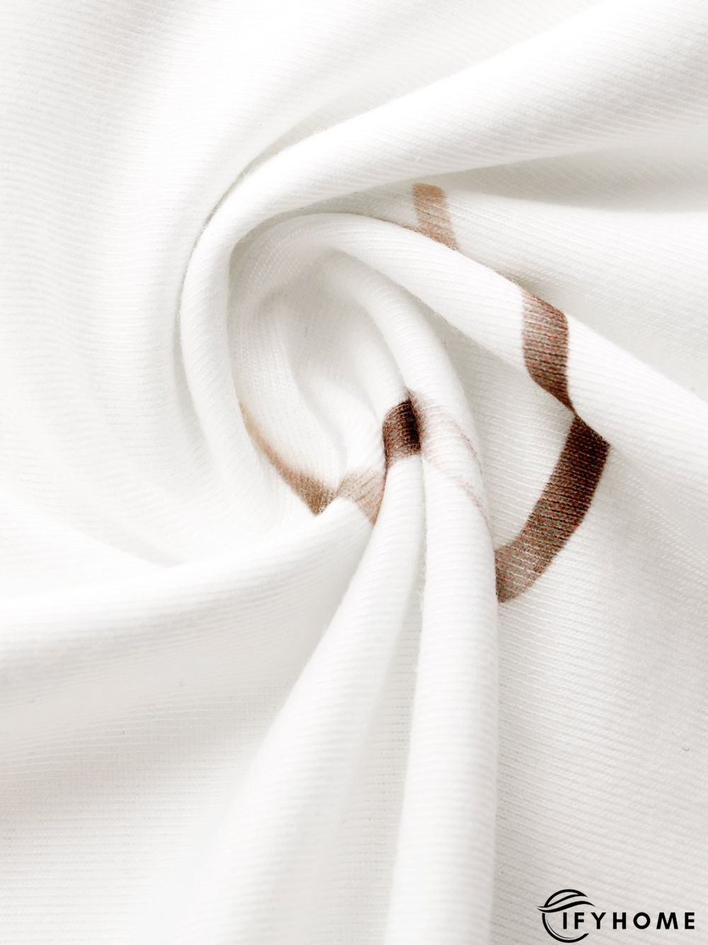 Women's White Heart Printed V Neck Cotton Blend Short Sleeve Casual Tunic T-Shirt | IFYHOME