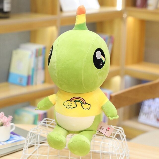 Green Soft Dinosaur Stuffed Animal Plush Squishy Toy With Big Eyes