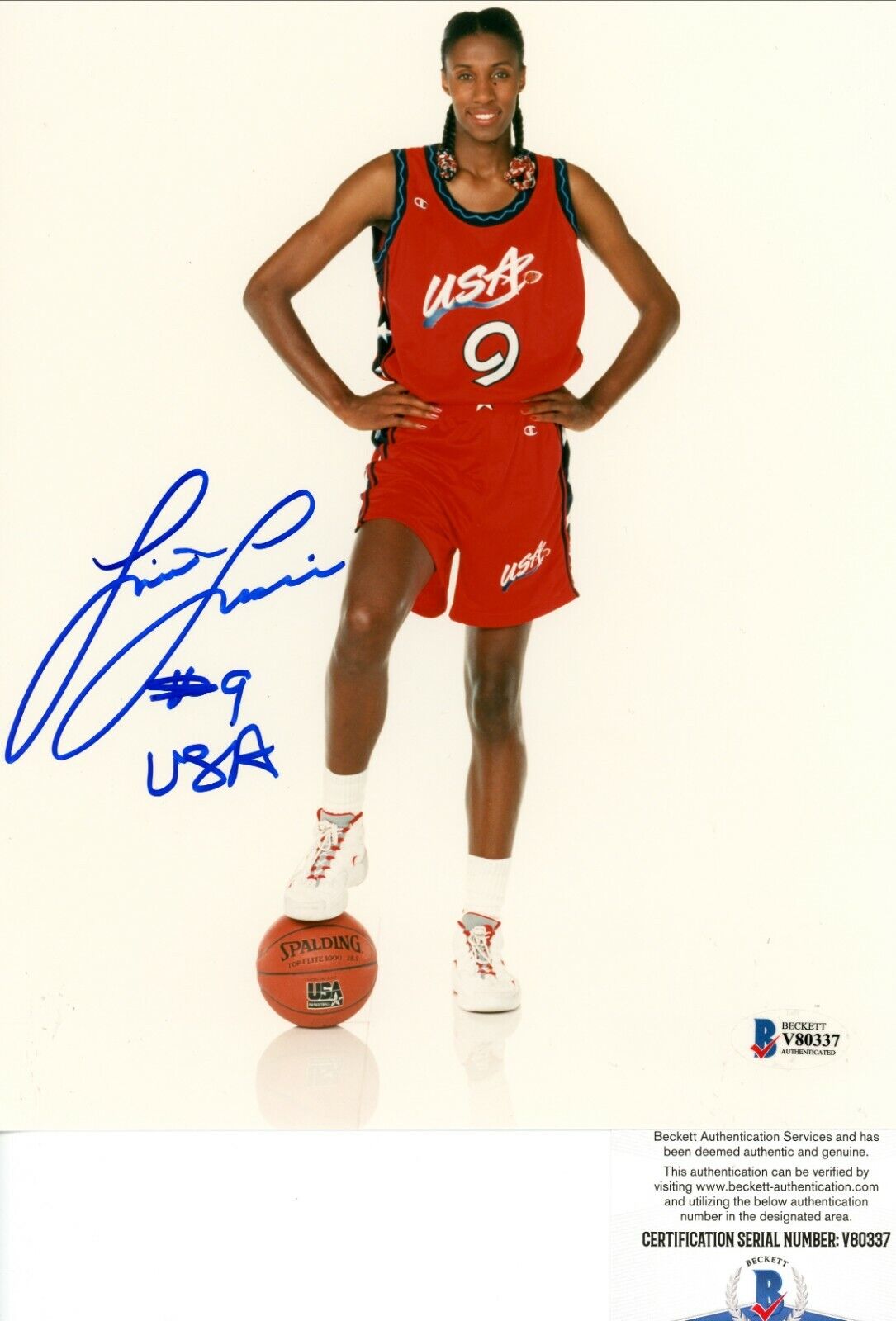 Lisa Leslie HOF USC Trojans LA Sparks Signed Autographed 8x10 Photo Poster painting Beckett BAS