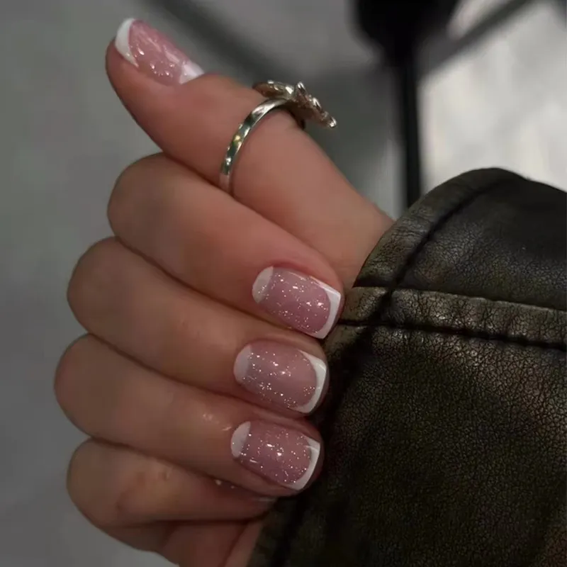 Churchf Churchf Nails Solid Color Wear Armour Nail False Nails French Removable Beauty Nail Piece Simple Nail Patch 24 Pieces