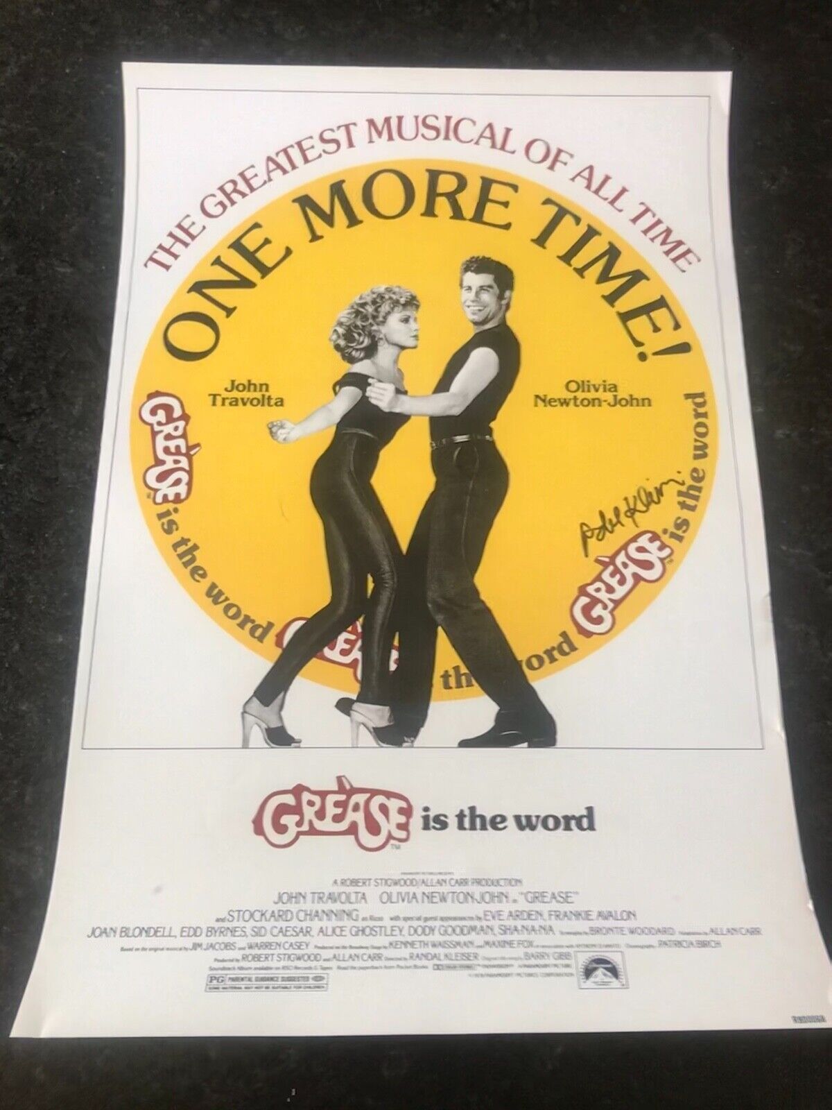 * RANDAL KLEISER * signed 12x18 poster * GREASE * DIRECTOR * COA * 1