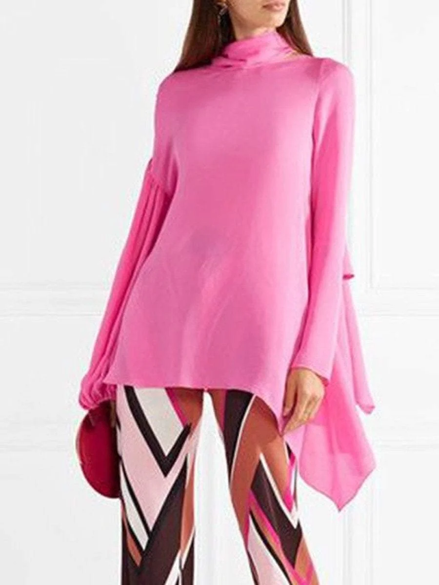 Fatachic Fashion Print Asymmetric Two Piece Set