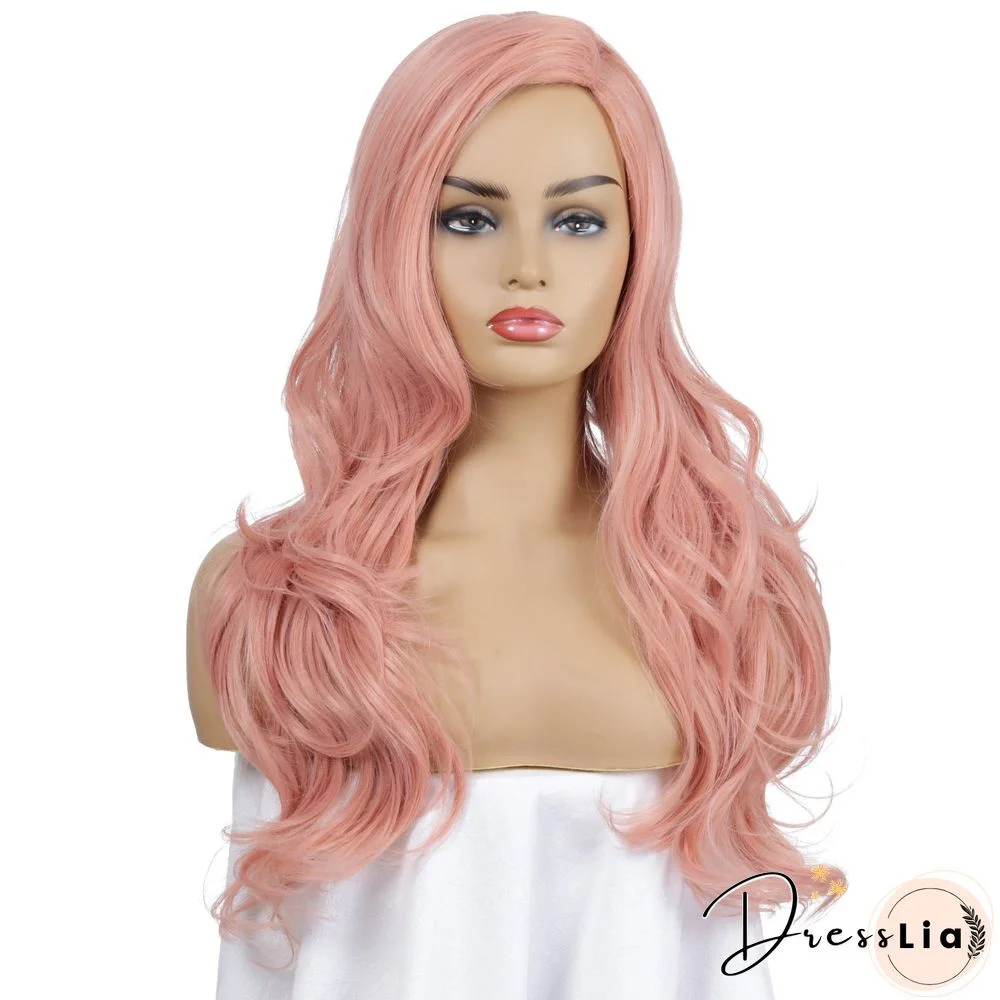 New Fashion Wig Women's Long Curly Hair Headgear Chemical Fiber Wig