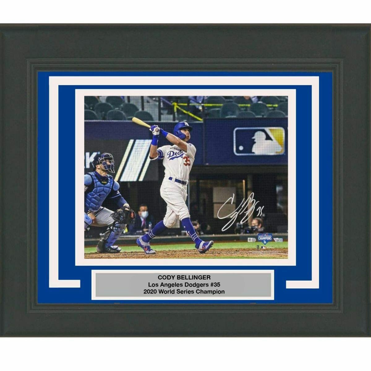 FRAMED Autographed/Signed CODY BELLINGER World Series 16x20 Photo Poster painting Fanatics COA