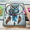 (US Local)DIY Special Shaped Owl Dreamcatcher 50 Pages Diamond Painting Notebook Kit