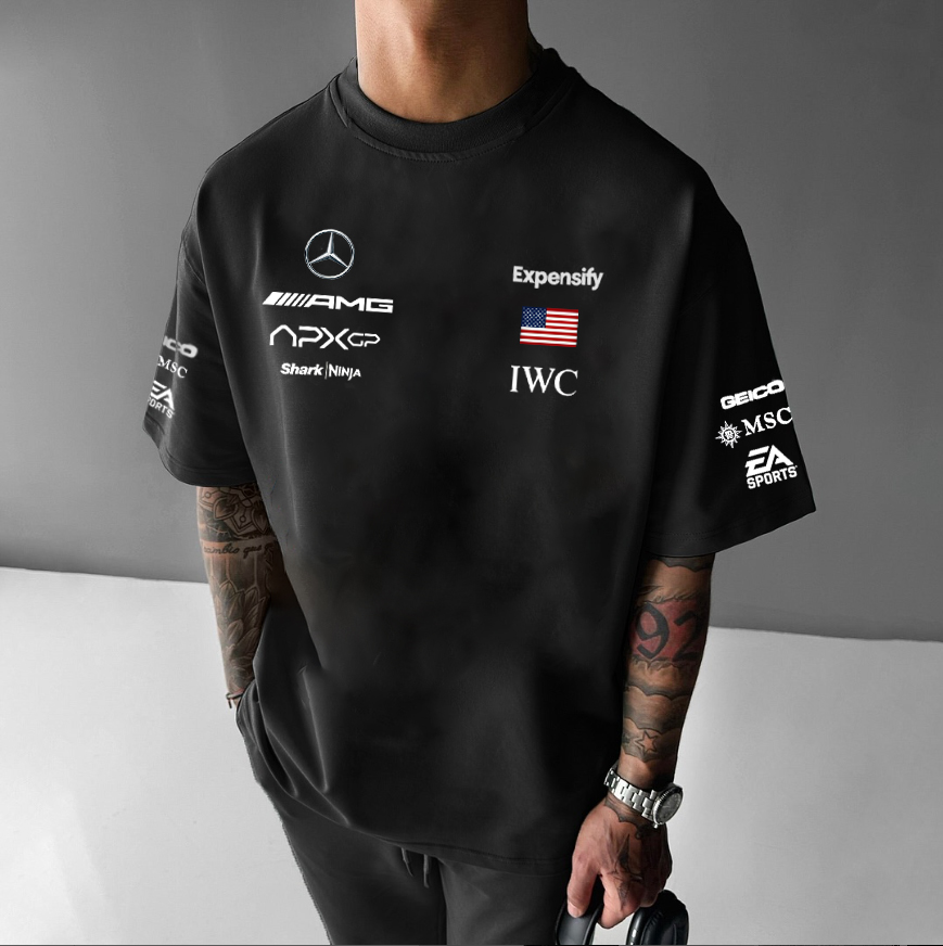 Men's Racing Style Street Loose Fashion T-shirt / TECHWEAR CLUB / Techwear