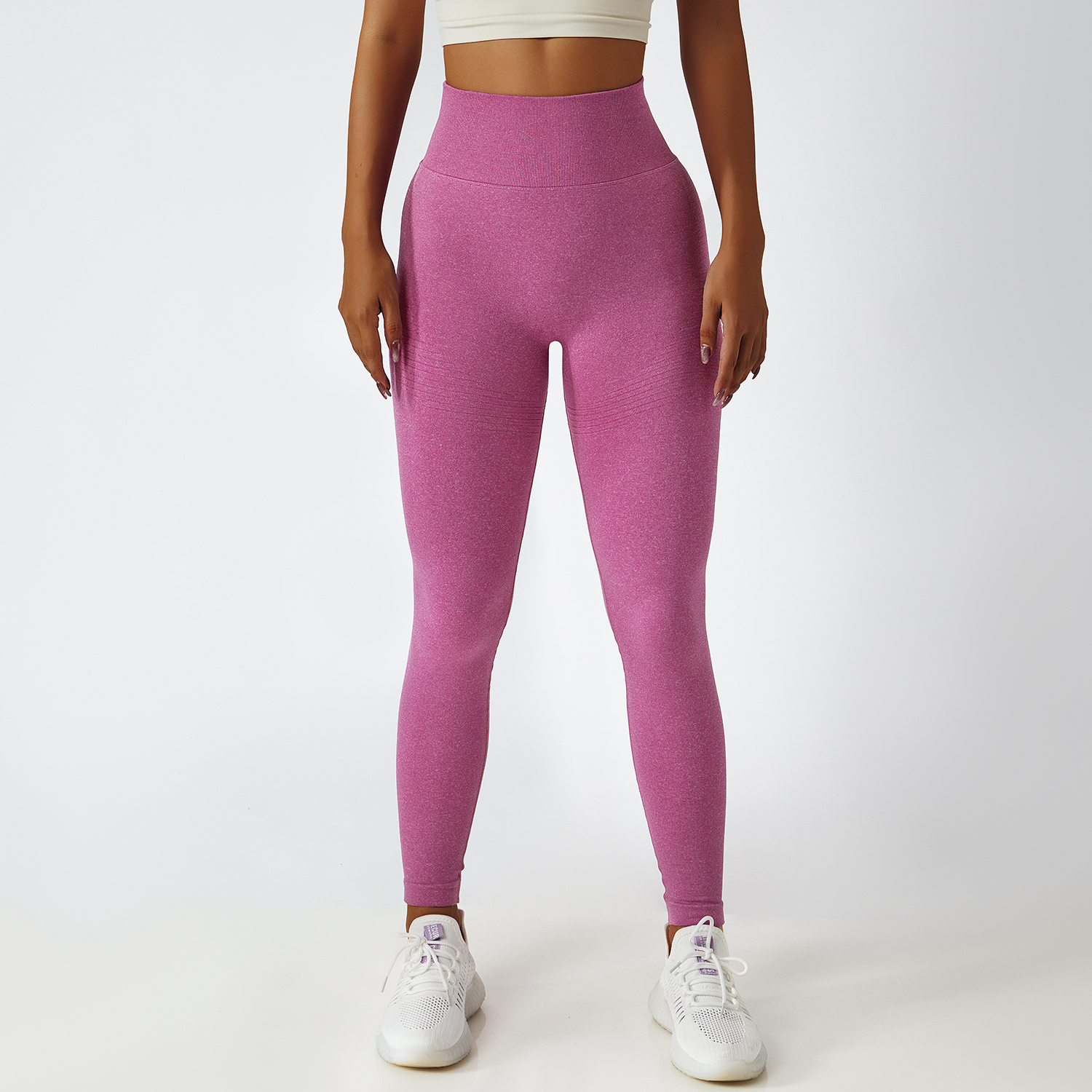 Buy different colors and types of high waist bubble butt tummy control seamless yoga textured leggings on Hergymclothing