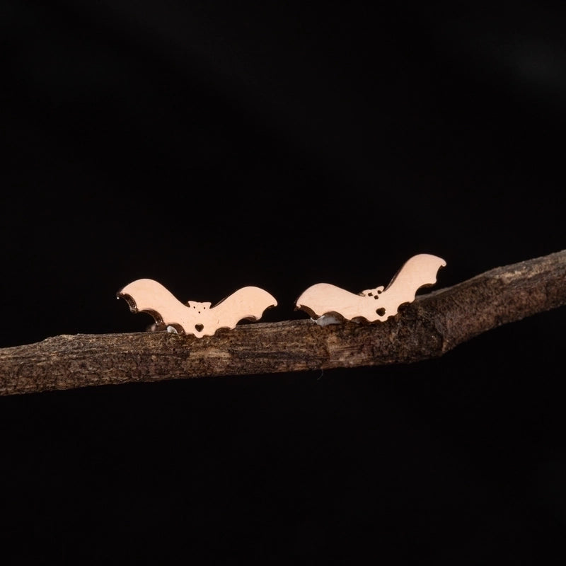 1 Pair Cute Minimalist Dog Cat Flower Polishing Hollow Out 304 Stainless Steel 18K Gold Plated Ear Studs