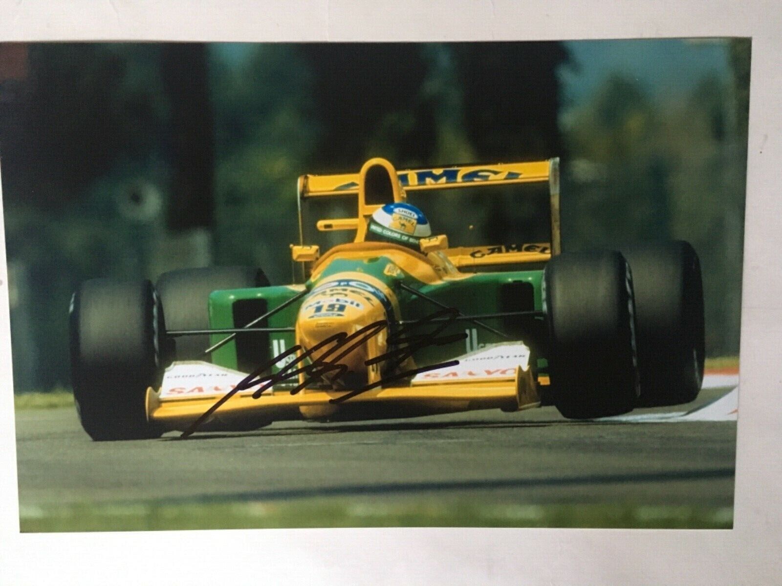 Legend Michael Schumacher Hand Signed 12 x 8 Photo Poster painting Formula 1 Benetton 1993 Rare