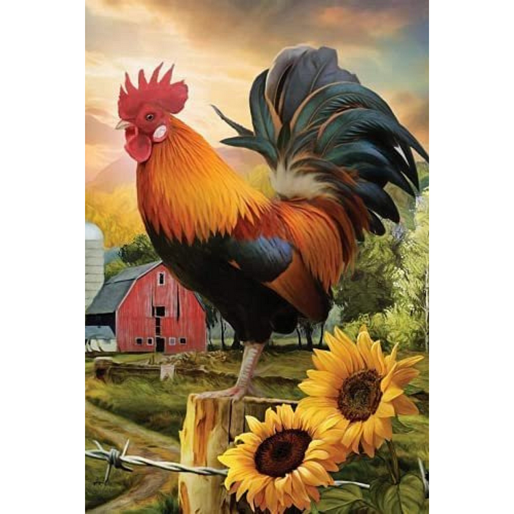 Coq - enseignes vintage en étain / enseignes en bois - 7.9x11.8in & 11.8x15.7in