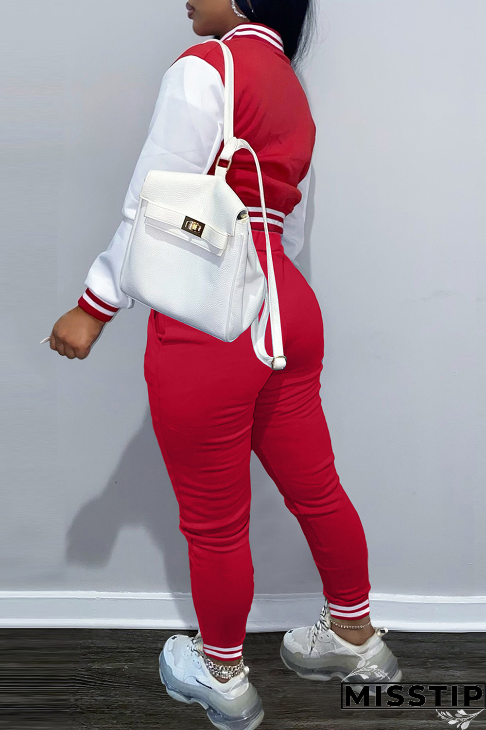 Army Green Street Print Buckle Cardigan Collar Long Sleeve Two Pieces