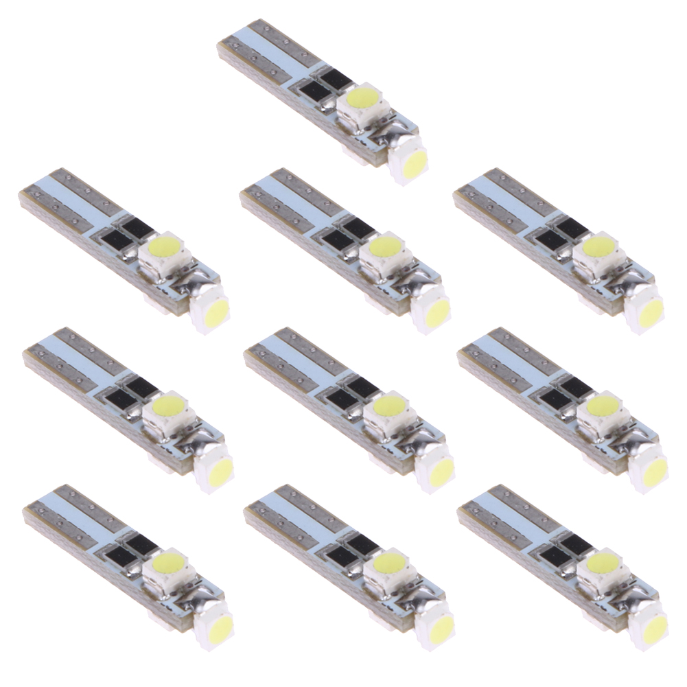 

10 X Car Led Lights Instrument Lights 12V Indicator T5 3528 3SMD, 501 Original