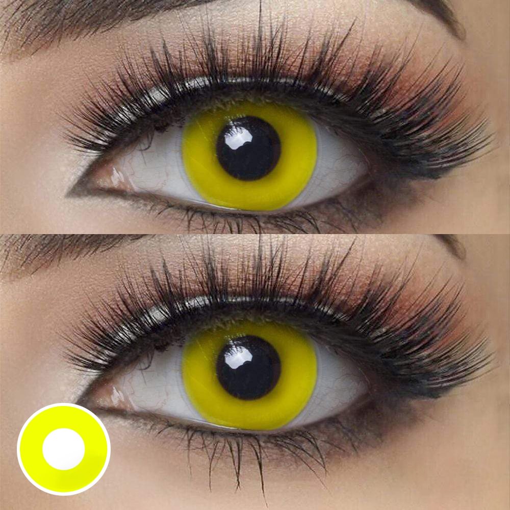 Yellow Halloween Eyes Cosplay Style 14.0mm