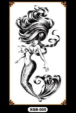 1pcs Watercolor cool henna rose flowers Temporary Body Tattoo Beautiful Shoulder thigh Back Body decor lace owl women body paint