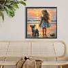 Beach Girl-Full Round Diamond Painting 40*40cm