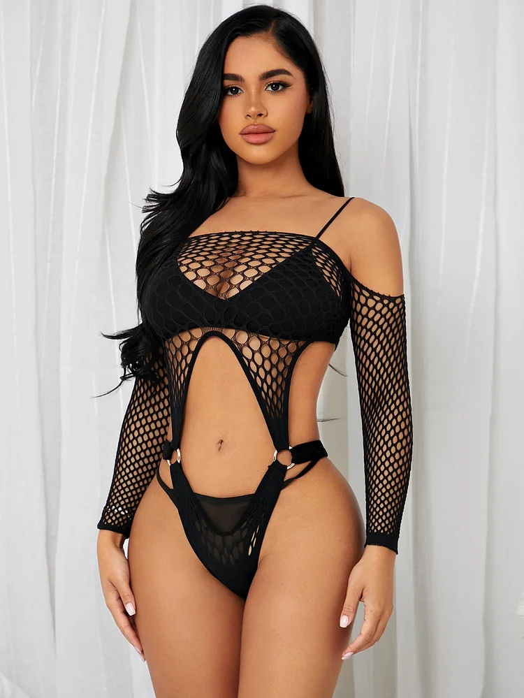 Stretchy Fishnet One Piece