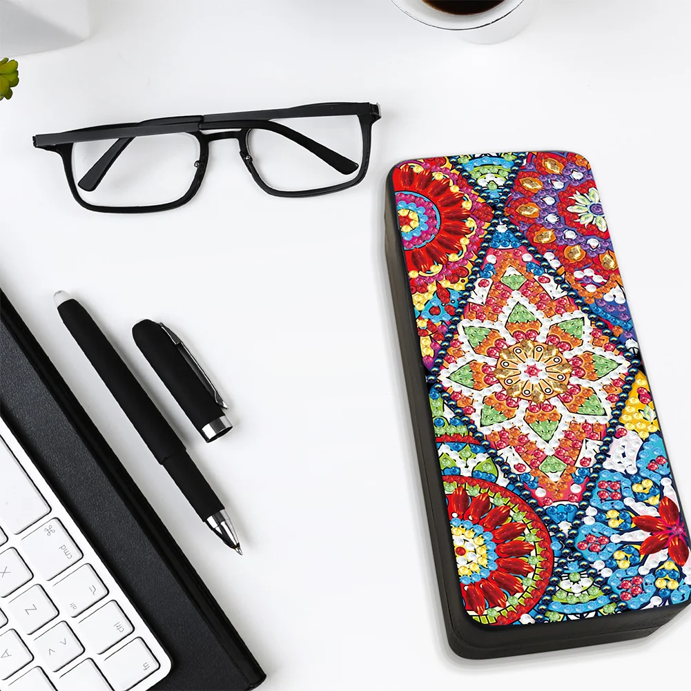 Flower Diamond Painting Eyeglasses Case Diamond Art Sunglasses Case for Adults