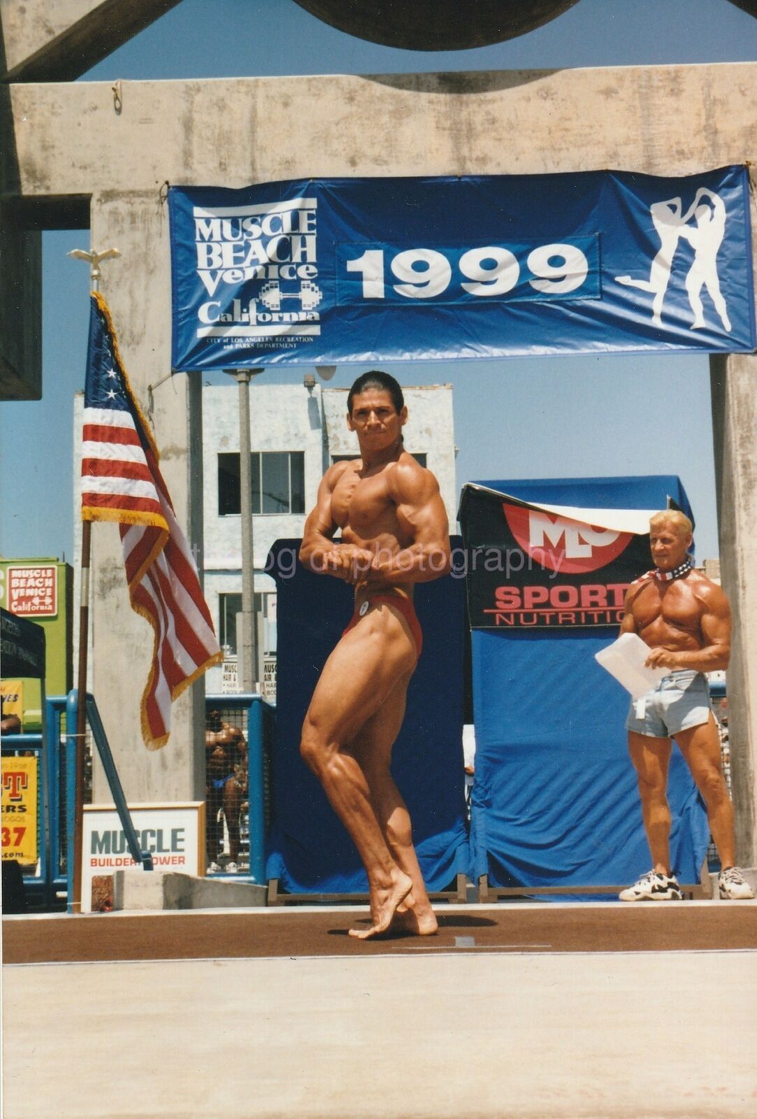 MUSCLE MAN Found Photo Poster paintinggraph Photo Poster paintingGRAPHER GENE MOZEE Bodybuilding 92 4 Y