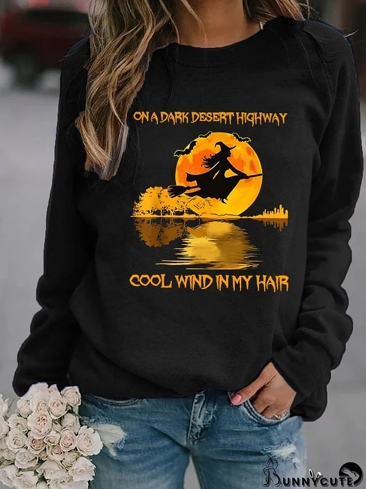 Vintage Print Long Sleeve Sweatshirt