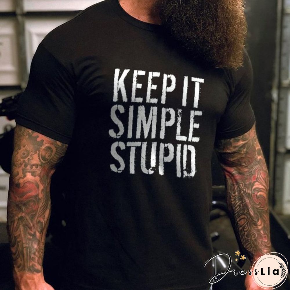 Men's Creative Fun Letter Print T-Shirt