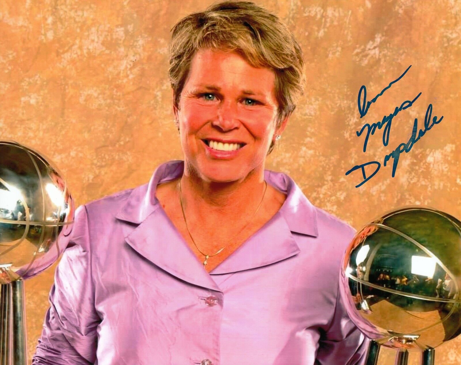 ANN MEYERS DRYSDALE signed (UCLA) Autographed Basketball 8X10 Photo Poster painting W/COA #3