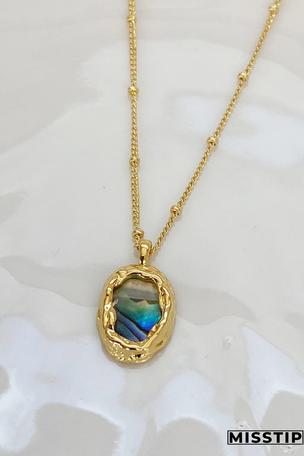 Shell Shape Copper 14K Gold Plated Necklace